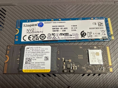 M.2 NVMe 512GB, 1TB