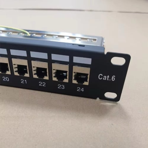 Patch Panel 24port Cat6 witch STP Inline keystone Coupler