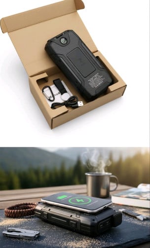 Power Bank solar កាន់ថ្មល្អ សេរីថ្មី