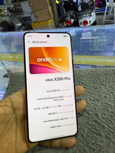 Vivo X200Pro 5G Ram16G Memory1T C/H Sim2 មានឆ្នាំងសាក