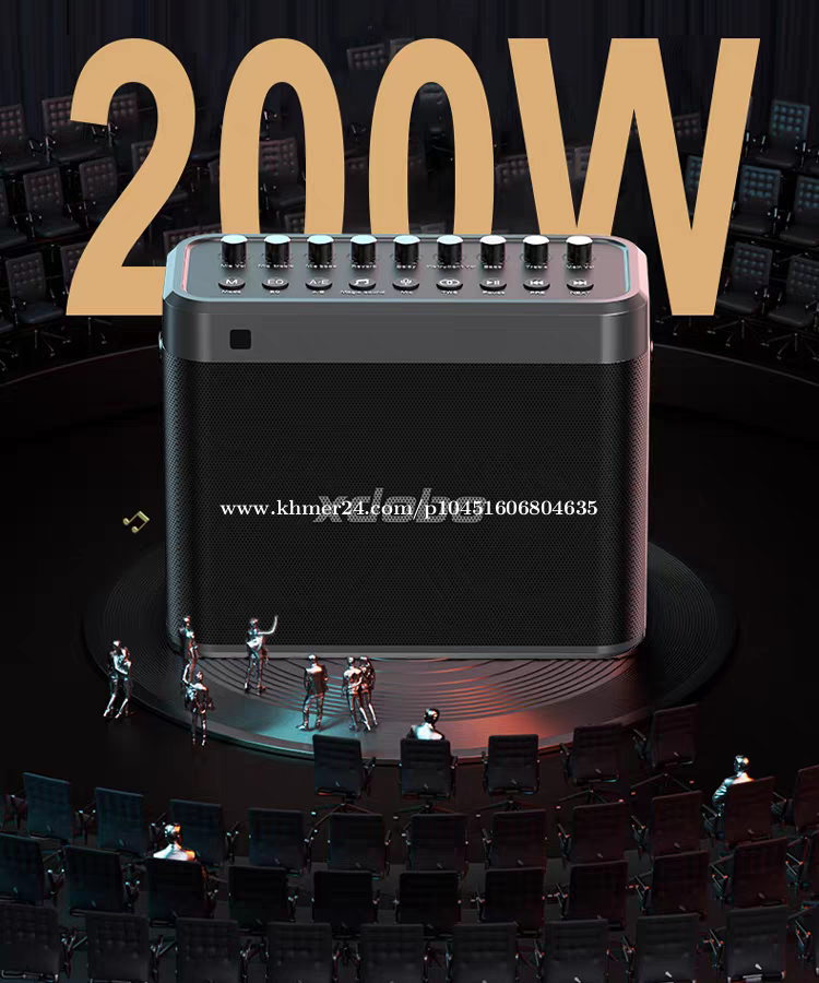 Xdobo Tuner កម្លាំង 200W សម្លេងបុកពិរោះលក់ជូនតម្លៃពិសេសមិនធ្លាប់មាន176$ មានក្បាល់ម៉ាក្រូសុីនមួយឈុត