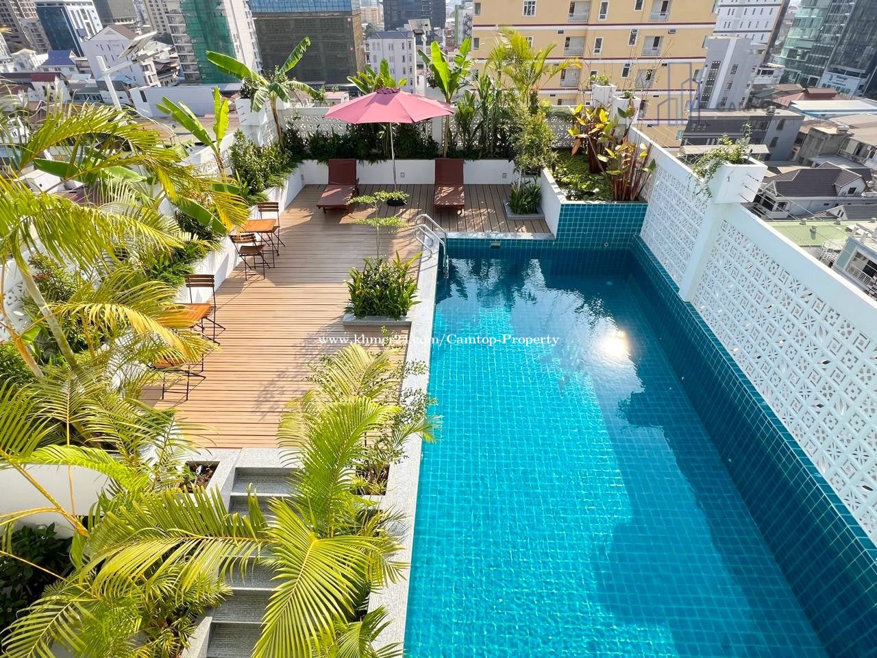 2 Bedroom Modern Apartment For Rent In BKK3 With Pool