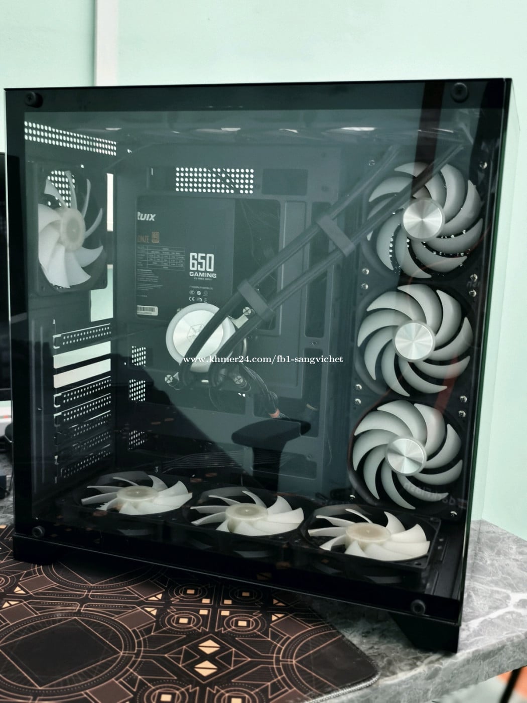 Case+ liquid fan 3+ power supply 650w
