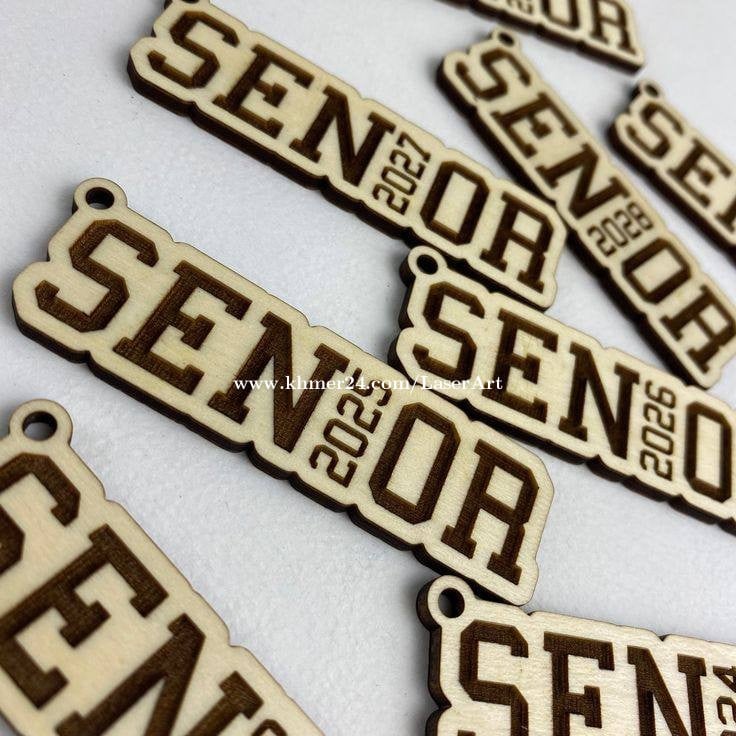Customized 3D Wood Keychain (name only)