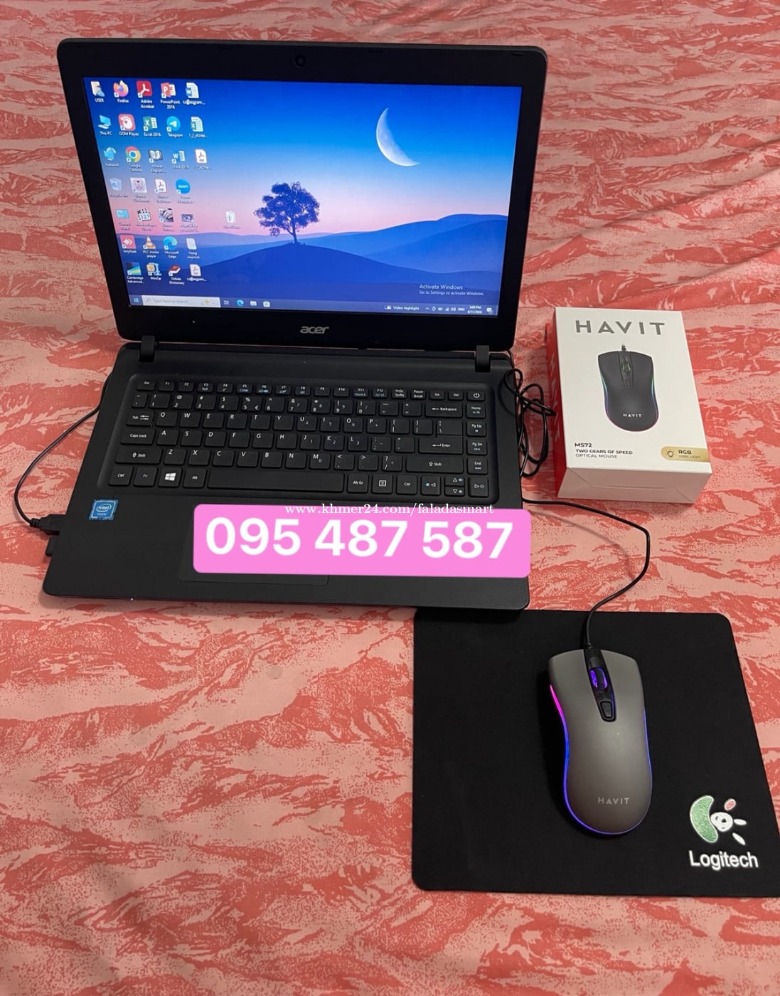 Mouse RGB New 6$(ហ្រ្វី Pad)