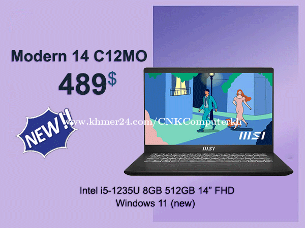MSI Modern 14 C12MO _$489 / i5-1235U 8GB 512GB 14 inch FHD (new)