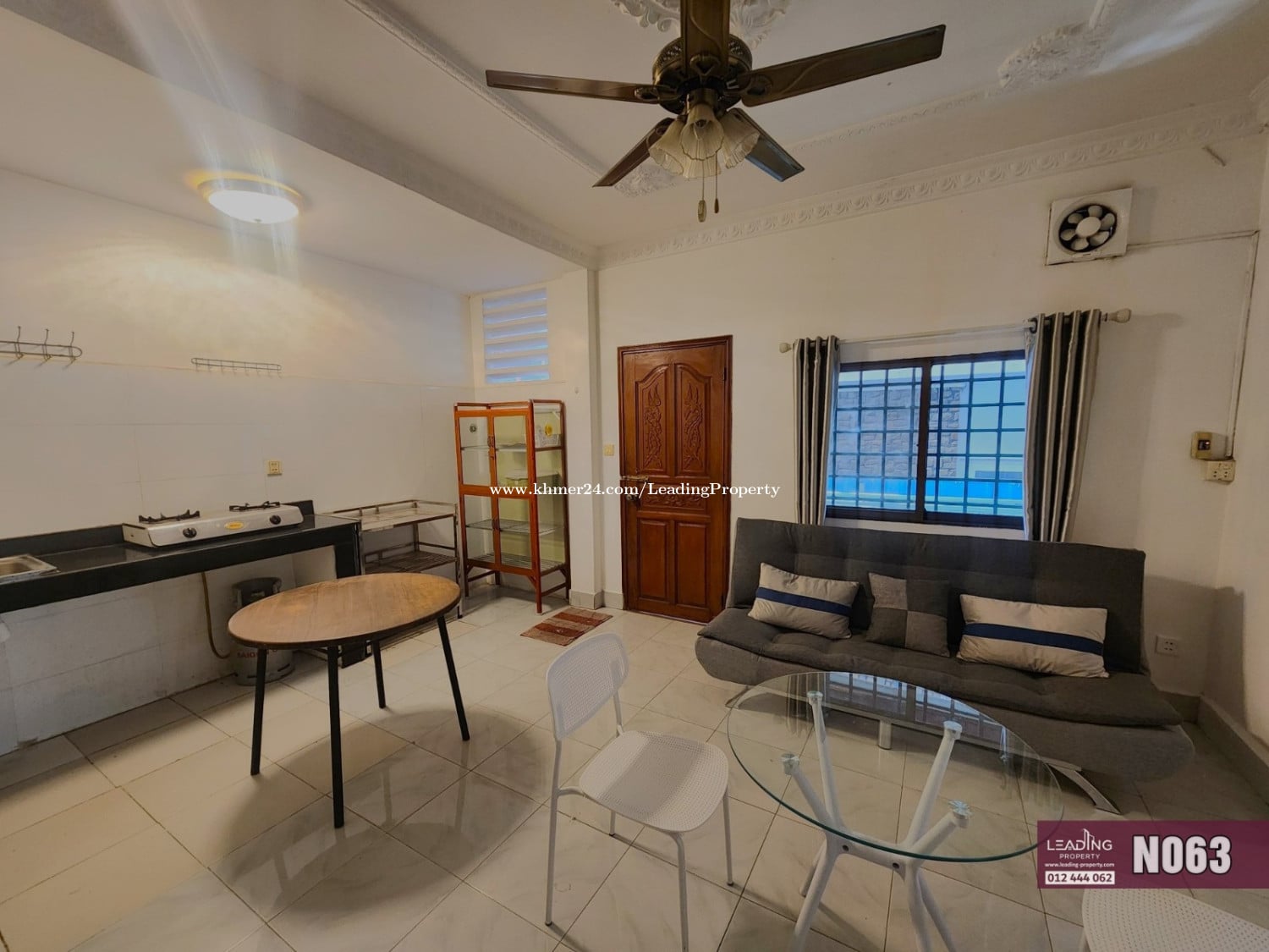 N063 | Beautiful Furnished Flat Apartment 1 Bedroom For Rent in Daun Penh Area