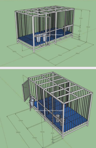 ទ្រុងឆ្កែ1.2 x 2.4m