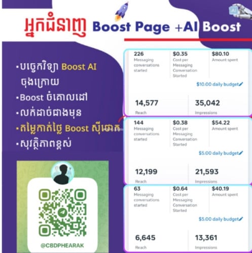 សេវាកម្ម Boost page