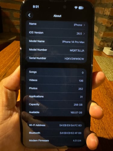 លក់ I phone 14 pro max 256g