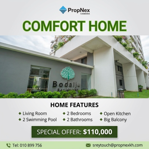 🔥យូនីតខុនដូកែងជាមួយទេសភាព 💸តម្លៃពិសេស/Panoramic Corner Unit 💸Special Price at Bodaiju Residence