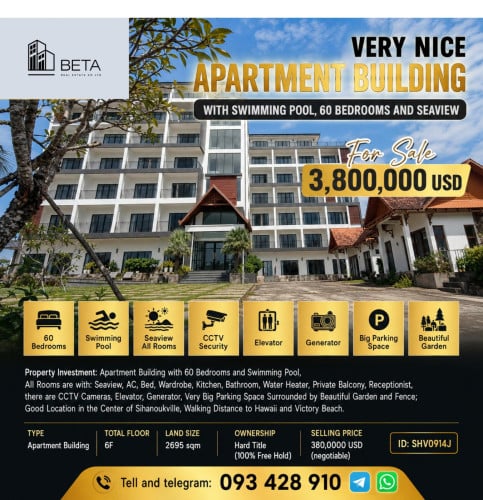 Apartment Building for sale now only 3,800,000$