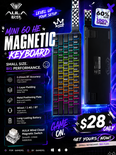 AULA MINI 60 HE Magnetic Keyboard