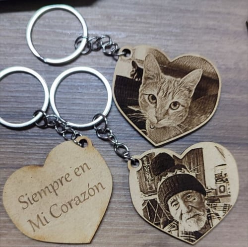 Custom Cut Keychain with Engrave Name, Code or Number​​ ​​​​​​​​​​​​​/ បន្ទោងឈើ