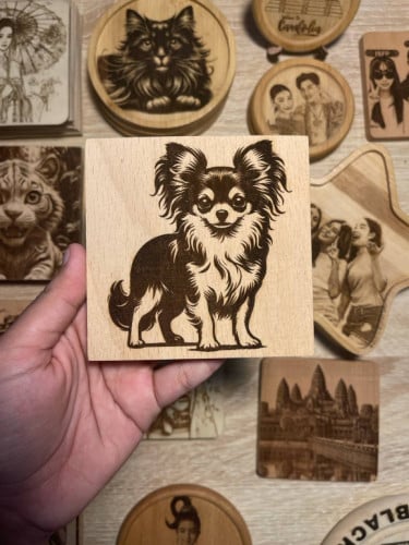 Customize Picture Engraving in Square Shape By:Laser Art. gift/ឈើជ្រុងឆ្លាក់រូបខ្លួនយើងក៏បានដូចគ្នា