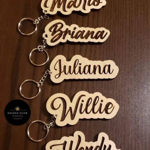 Customized 3D Wood Keychain (name only)