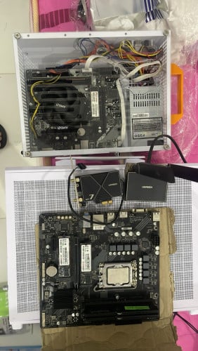 desk computer case -5050 8G-DDR4 3200 16Gx2-CPU-i5·14400F-Mboard-H760M-M2 512Gx2 Power-700w
