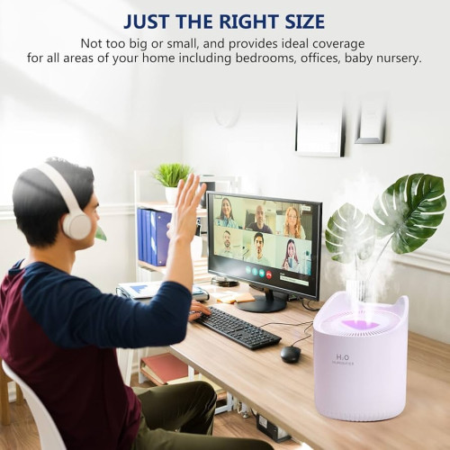 Double Spray Humidifier 4.5L | 3 Mist Modes | LED Night Light | Ultra QuieT