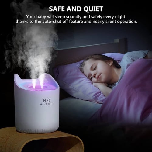 Double Spray Humidifier 4.5L | 3 Mist Modes | LED Night Light | Ultra QuieT