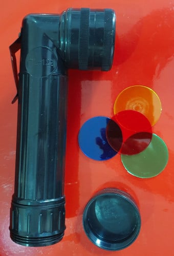 Green season ready Water-resistant, misc colourfilters, ergon L-shaped rugged LED-flashlight torch