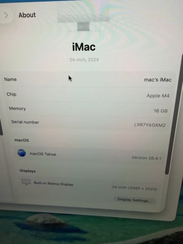 iMac m4 16/256 99%