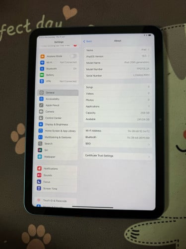 iPad 10th 256GB Only WiFi តម្លៃ 270$