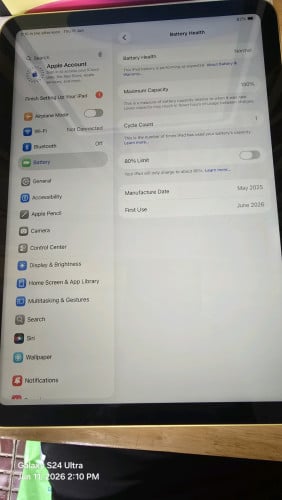 iPad A16 128GB WiFi 99% ទើបបើកប្រអប់ម្សិលមិញបញ្ចូលបាន1ដង