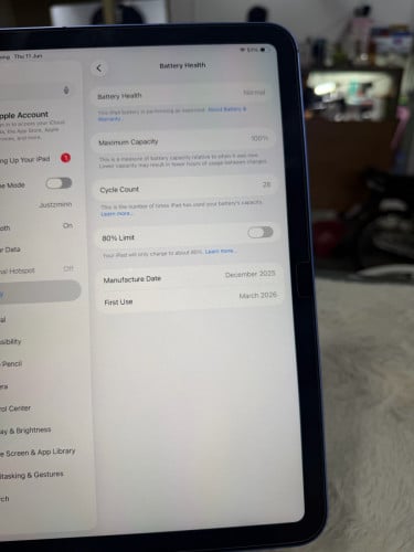 Ipad A16 Sim Wifi 128G សំណុំសុីន