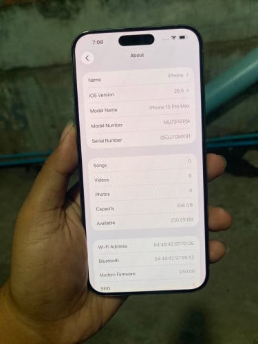 iPhone 15 pro max សំណុំហ្សុីនZP/A
