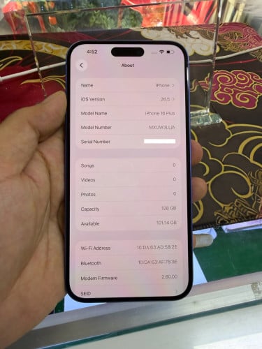 iPhone 16 Plus 128G Color Blue មួយទឹក ថ្ម93%🔋 lock sim (ប្រើសុីមបាន2)⭐️