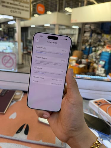 Iphone17promax 512G ZA battery 100% ๐
