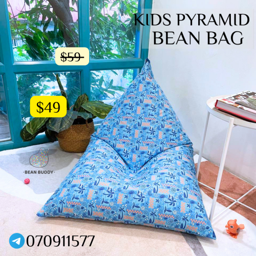 Kids Pyramid Bean Bag សាឡុងអង្គុយគ្រាប់ស្នោ
