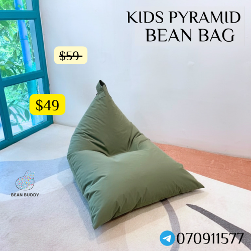 Kids Pyramid Bean Bag សាឡុងអង្គុយគ្រាប់ស្នោ
