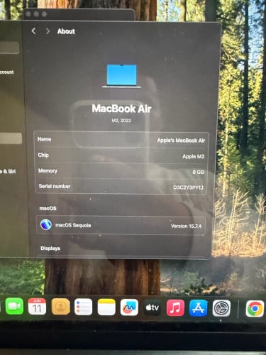 MacBook Air M2 13.6 256gb 2022 ស្ទើរតួរតិចៗ