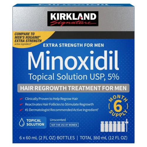 Minoxidil Extra Strength Hair Regrowth Treatment Topical Solution 5%