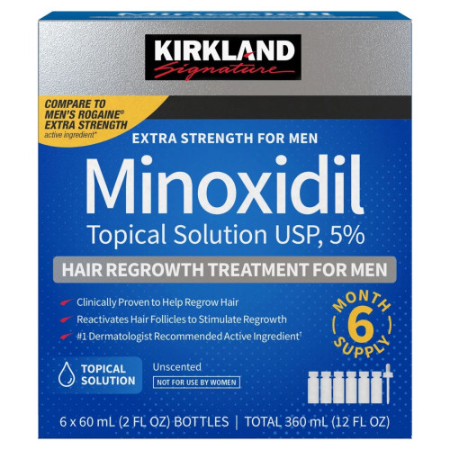 Minoxidil Extra Strength Hair Regrowth Treatment Topical Solution 5%
