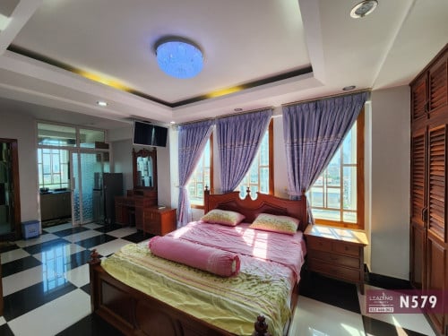 N579 | Big Balcony Studio on 10th Floor For Rent Near RUPP | Toul Kork
