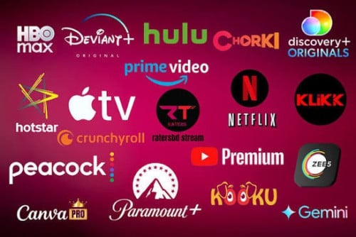 NETFLIX,AMAZON PRIME,CANVA,CAPCUT