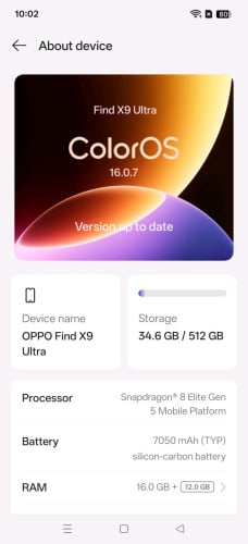 Oppo Find X9 Ultra 16/512GB CH version