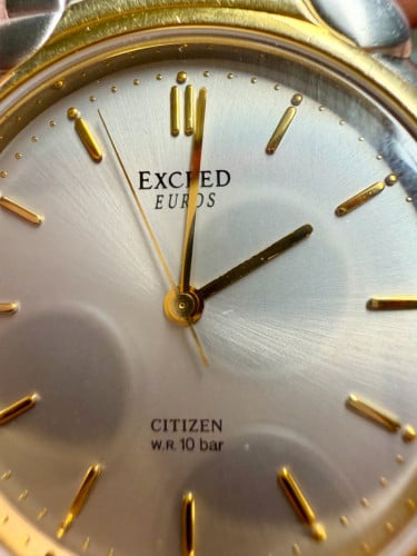 Original Rare Vintage Citizen Exceed Euros Two-Toned Full Box 1980 - (Condition 90%)