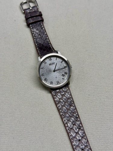 Original Ultra Rare Vintage SEIKO Chariot Automatic with Manual-Winding Hi-Beat Gray Linen Dial 1973