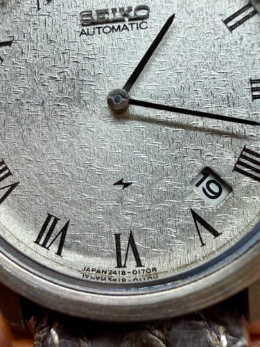 Original Ultra Rare Vintage SEIKO Chariot Automatic with Manual-Winding Hi-Beat Gray Linen Dial 1973