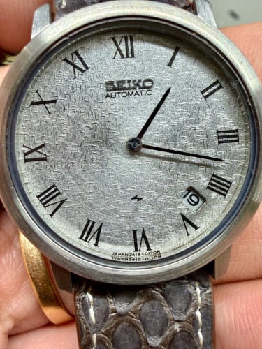 Original Ultra Rare Vintage SEIKO Chariot Automatic with Manual-Winding Hi-Beat Gray Linen Dial 1973