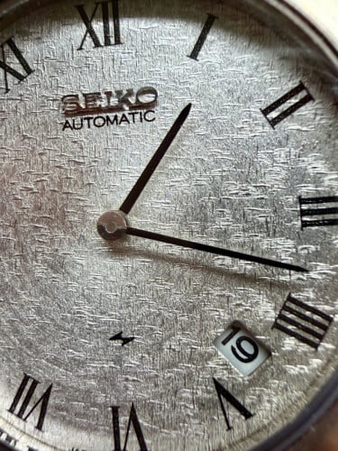 Original Ultra Rare Vintage SEIKO Chariot Automatic with Manual-Winding Hi-Beat Gray Linen Dial 1973