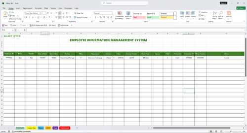 Payroll Tax calculation system in Excel