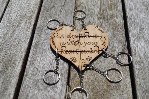 Personalized Family/Friends Puzzle Keychain Set of 3