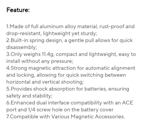 Quick Release Battery Cover for Insta360 Ace Pro 2