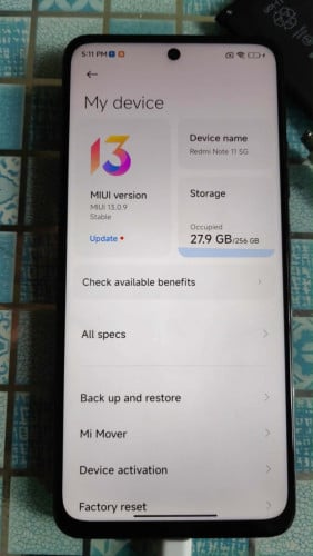 Redmi Note 11 5g RAM8g 256g 45$