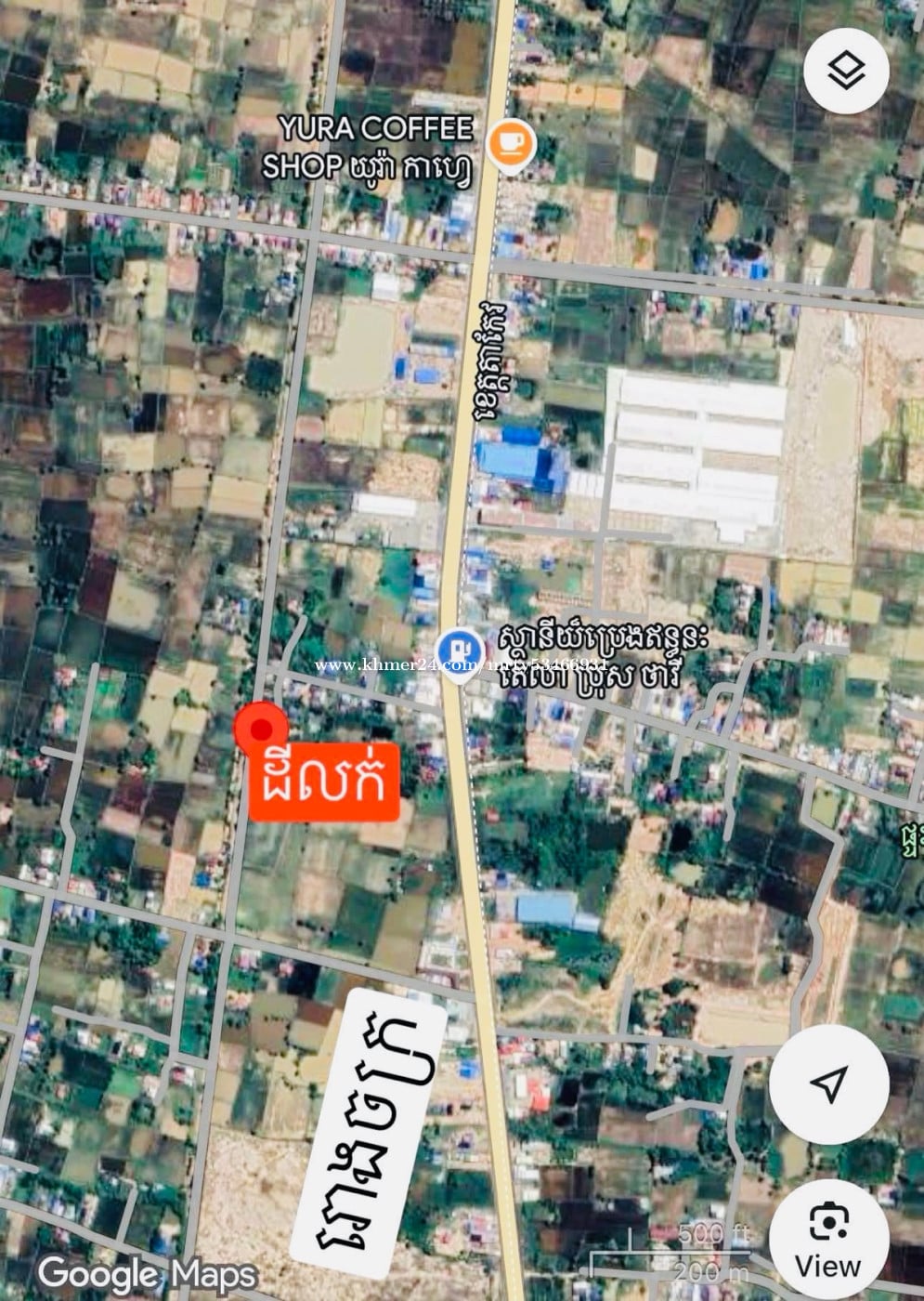 ដីលក់ជាប់ប្រឡាយ 50m (នៅបសេដ្ឋ)