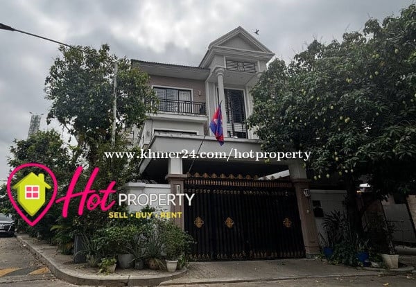 ๐ก Corner Twin Villa for Rent โ Peng Huoth Beung Snor (Euro Ville) || 2500$/Month (Nego)